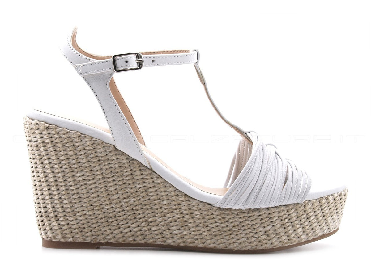 Unisa sandali con zeppa alta Legal bianco | Grimandi calzature shop